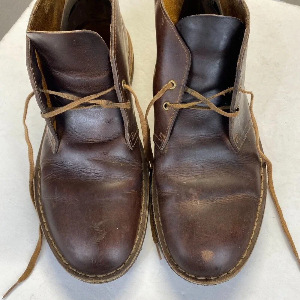 CLARKS Originals Desert Boot Brown‎ Leather Men's Size 10,Comfort,Ankle